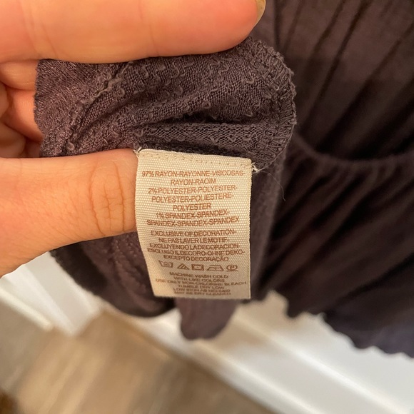 FREE PEOPLE Santorini off the shoulder grey top - Picture 5 of 10